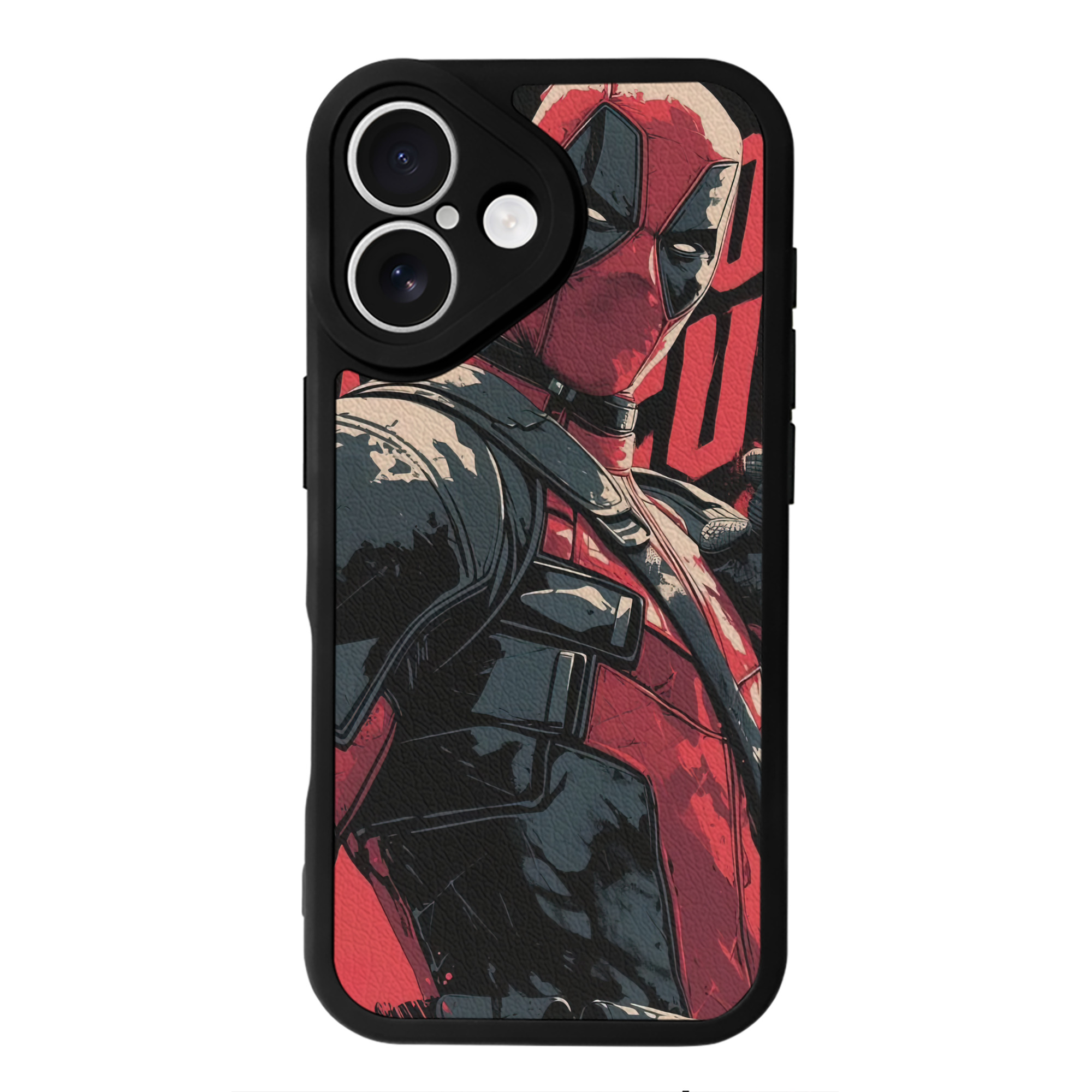 （画像用） Deadpool デッドプール 【iPhone 16シリーズ対応】シリコンスマホケース（レザー調） 材質：シリコン